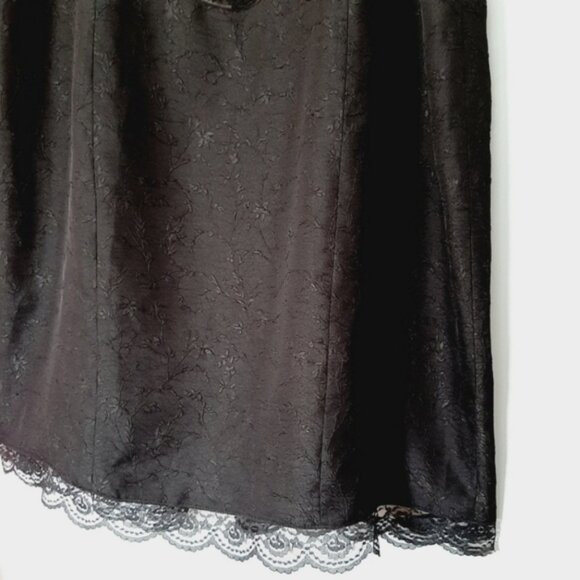 LONDON TIMES - New - Elegant Black Lace Evening Dress Spaghetti Straps Sz 24 - Picture 5 of 10